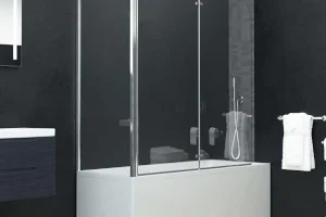 mamparas bañera angular de vidrio templado