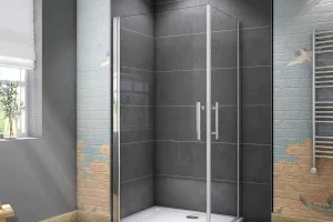 Mamparas ducha angular abatible