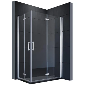 Mampara angular plegable de vidrio templado