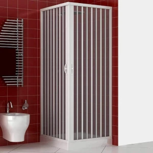 mampara angular plegable de plastico